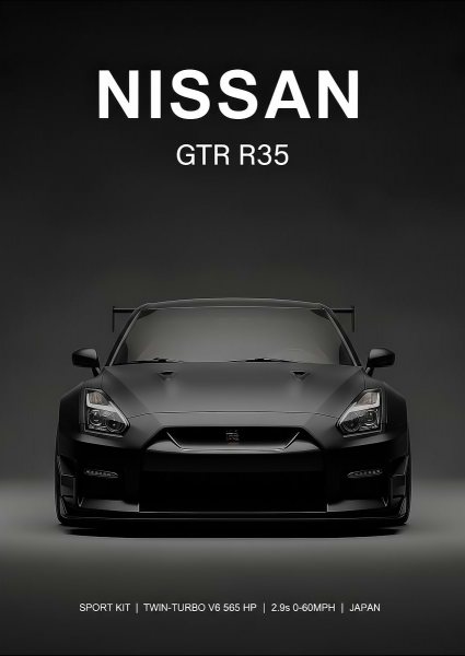 jdm Nissan GTR R35 Car Araba Posteri – Duvar Tablosu