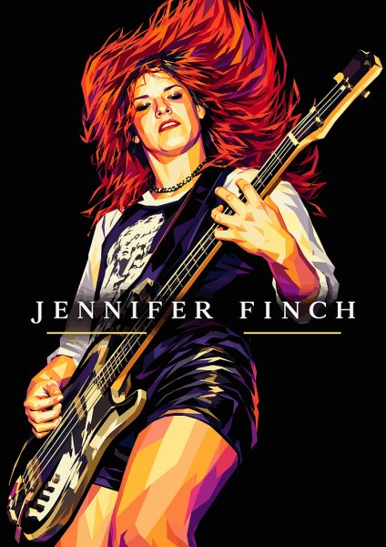 Jennifer Finch WPAP Pop Art Portrait Müzik Posteri – Duvar Tablosu