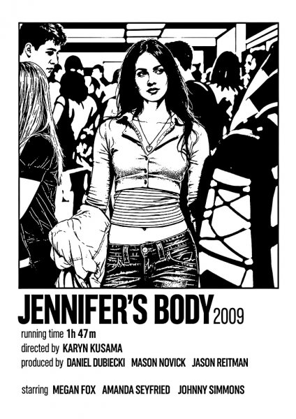 Jennifer's Body Minimalist Movie Film Posteri – Duvar Tablosu