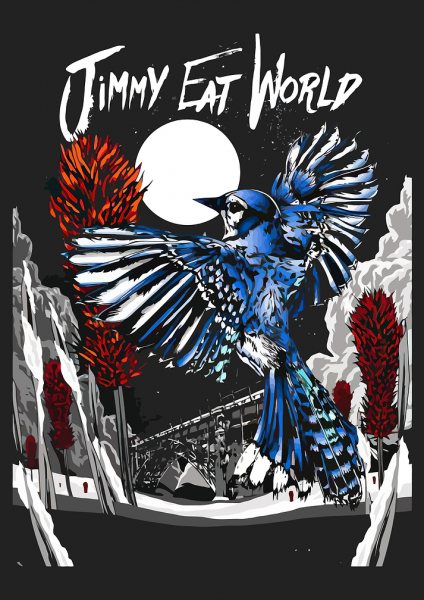 Jimmy Eat World Blue Jay Graphic Müzik Posteri – Duvar Tablosu duvarda gerçek ölçek