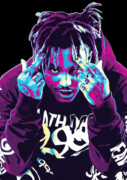 Juice Wrld 999 Style Retro Müzik Posteri – Duvar Tablosu poster görseli