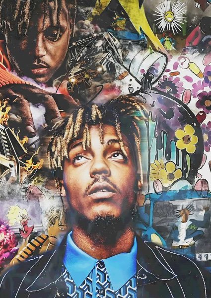 Juice WRLD Collage Müzik Posteri – Duvar Tablosu duvarda gerçek ölçek