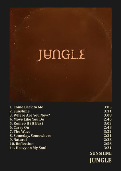 Jungle Sunshine Album Tracklist Müzik Posteri – Duvar Tablosu poster görseli