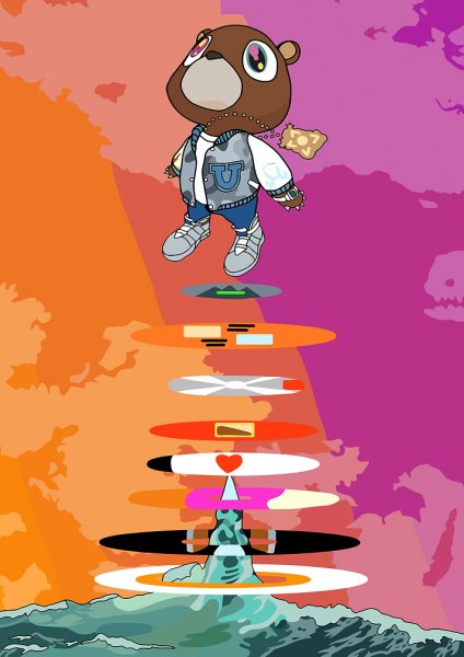 Kanye West Müzik Posteri – Duvar Tablosu duvarda gerçek ölçek