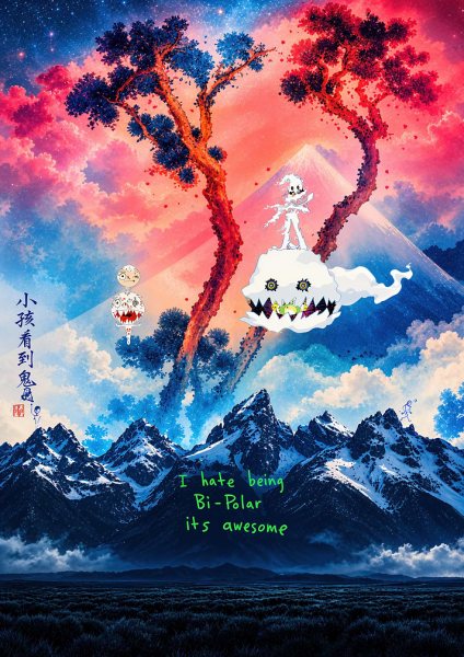Kanye west Ye X Kids See Ghosts Album Art Müzik Posteri – Duvar Tablosu poster görseli