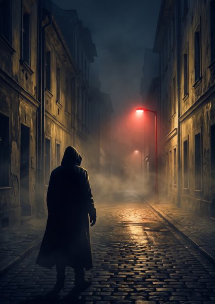 Karanlık Zihin Gerilim Sanatı Posteri – Sinematik Duvar Tablosu duvarda gerçek ölçek