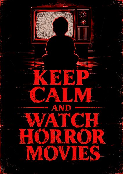 Keep Calm and Watch Horror Movies Film Posteri – Duvar Tablosu poster görseli