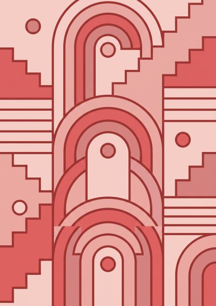 Kemerler ve Merdivenler Posteri – Bauhaus Duvar Tablosu