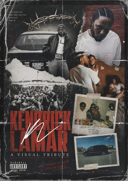 Kendrick Lamar Visual Tribute Müzik Posteri – Duvar Tablosu duvarda gerçek ölçek