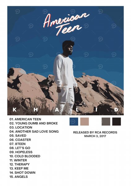 Khalid American Teen Müzik Posteri – Duvar Tablosu poster görseli