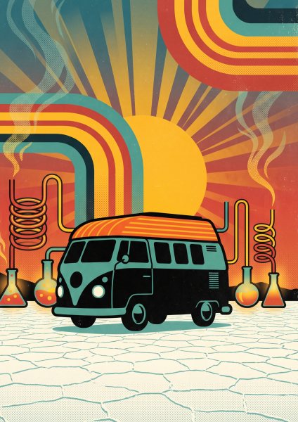 Kimyasal Karavan Posteri – Retro Duvar Tablosu