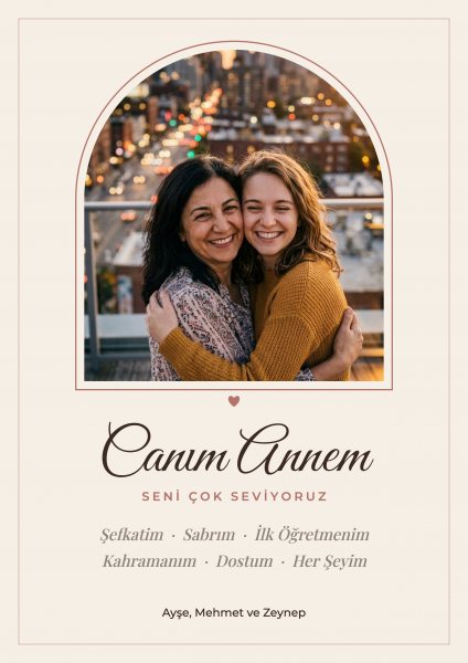 Kişiye Özel Canım Annem Posteri