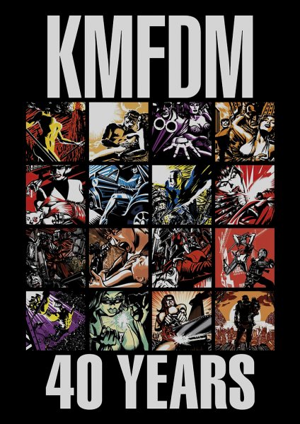 KMFDM 40 Years Album Art Müzik Posteri – Duvar Tablosu duvarda gerçek ölçek