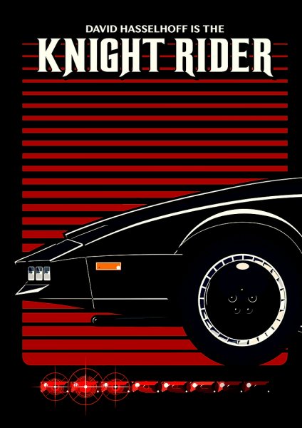 Knight Rider KITT Minimalist Film Posteri – Duvar Tablosu