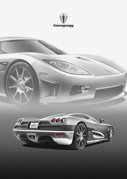 Koenigsegg CCX Silver Car Araba Posteri – Duvar Tablosu