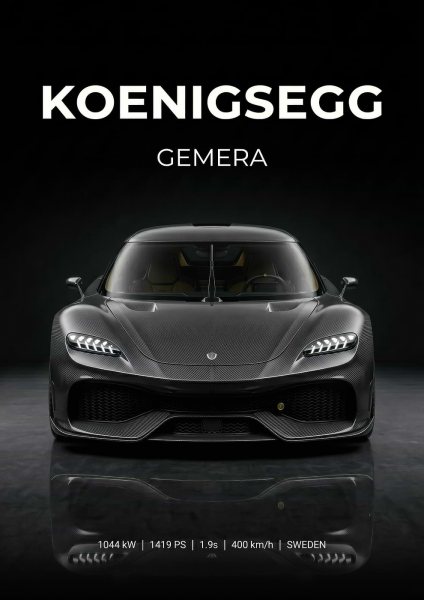Koenigsegg Gemera Hypercar Araba Posteri – Duvar Tablosu poster görseli