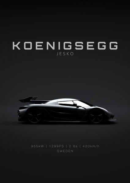 Koenigsegg Jesko 2020 Araba Posteri – Duvar Tablosu