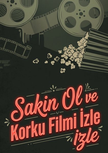 Korku Sineması Gecesi Tipografi Posteri – Tipografi Duvar Tablosu