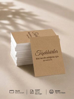 Kraft Teşekkür Kartı
