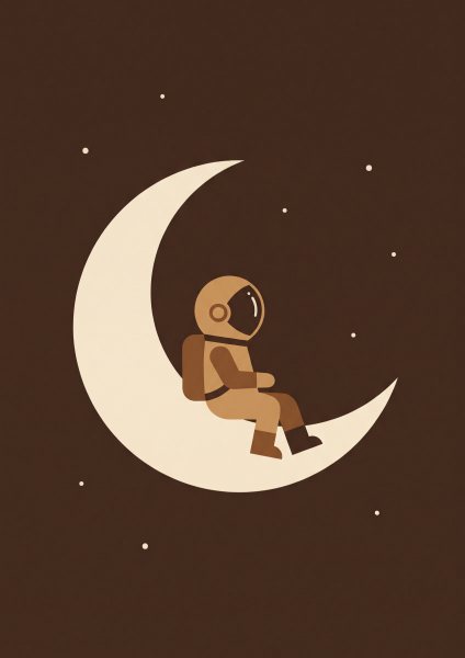 Küçük Astronot Posteri – Minimal Duvar Tablosu