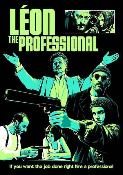Léon The Professional Movie Poster Art Film Posteri – Duvar Tablosu duvarda gerçek ölçek