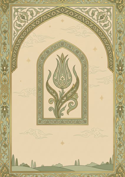 Lale ve Kemer Posteri – Minyatür Duvar Tablosu