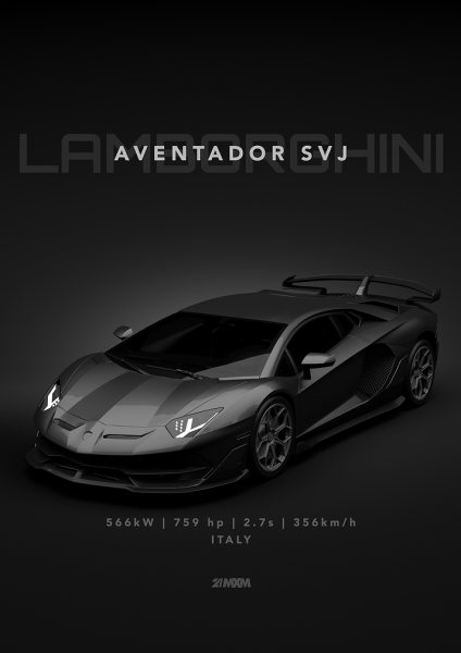 Lamborghini Aventador SVJ Araba Posteri – Duvar Tablosu poster görseli
