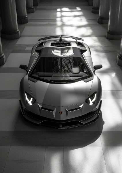 Lamborghini Aventador SVJ Araba Posteri – Duvar Tablosu duvarda gerçek ölçek