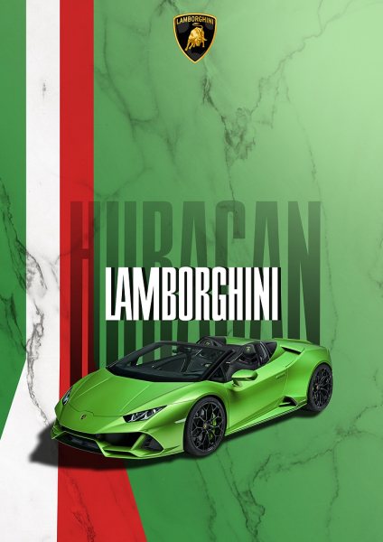 Lamborghini Huracan Araba Posteri – Duvar Tablosu