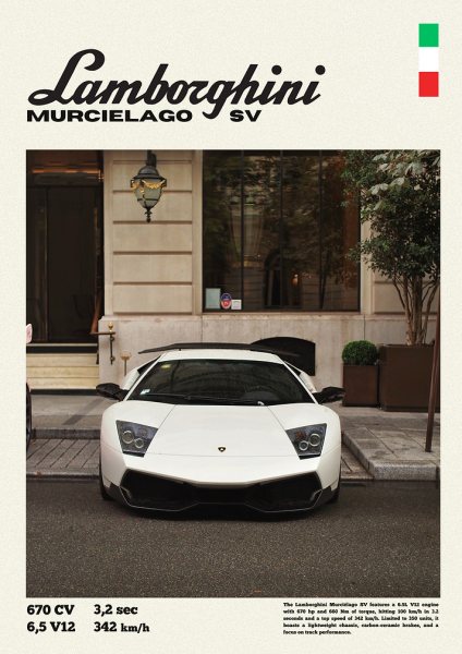 Lamborghini Murciélago SV Araba Posteri – Duvar Tablosu duvarda gerçek ölçek