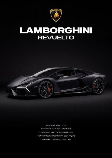 Lamborghini Revuelto Araba Posteri – Duvar Tablosu duvarda gerçek ölçek
