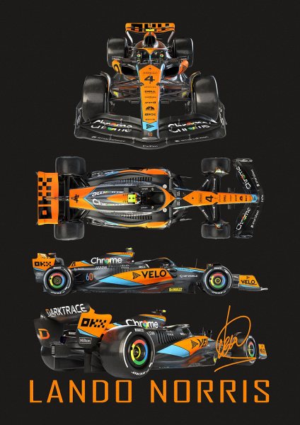 Lando Norris Araba Posteri – Duvar Tablosu poster görseli