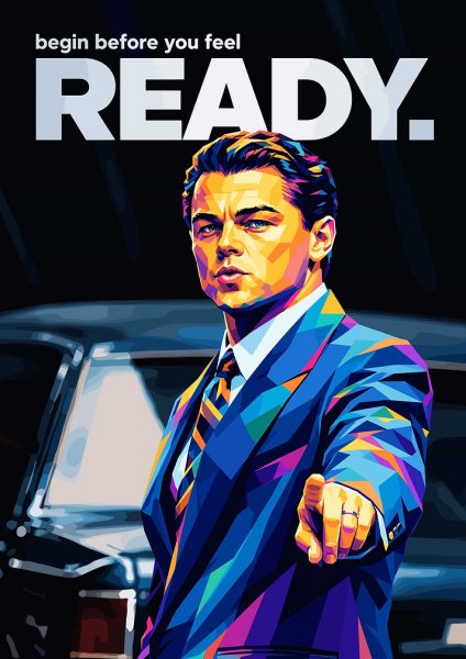Leonardo DiCaprio Inspirational Pop Art Film Posteri – Duvar Tablosu duvarda gerçek ölçek