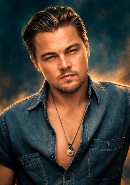 Leonardo DiCaprio Portrait Film Posteri – Duvar Tablosu duvarda gerçek ölçek