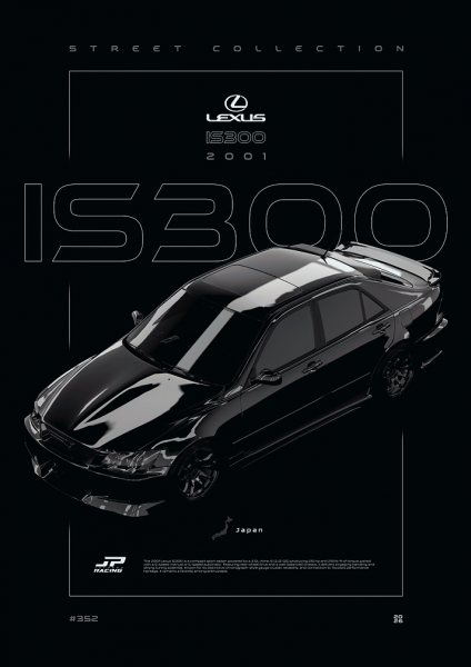 Lexus IS300 2001 Black Series Araba Posteri – Duvar Tablosu