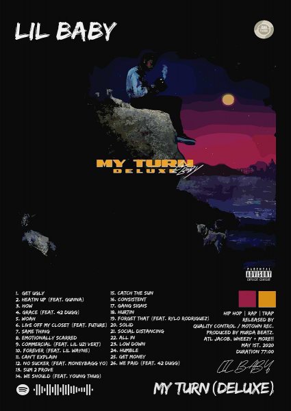 Lil Baby My Turn Deluxe Müzik Posteri – Duvar Tablosu poster görseli