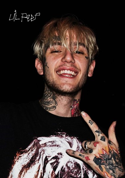 Lil Peep Portrait with Tattoos Müzik Posteri – Duvar Tablosu