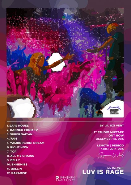 Lil Uzi Vert - Luv Is Rage Müzik Posteri – Duvar Tablosu