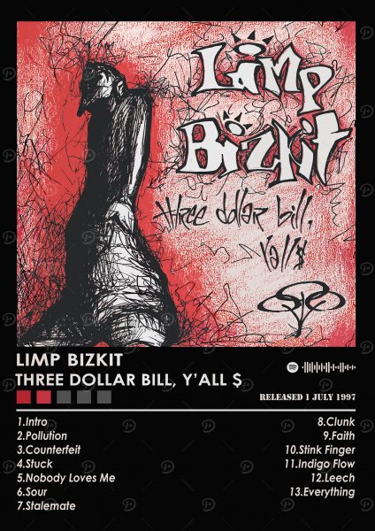 Limp Bizkit Album Müzik Posteri – Duvar Tablosu duvarda gerçek ölçek