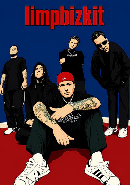 Limp Bizkit Band Müzik Posteri – Duvar Tablosu duvarda gerçek ölçek