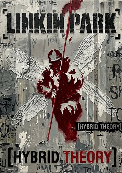 Linkin Park Hybrid Theory Album Art Müzik Posteri – Duvar Tablosu duvarda gerçek ölçek