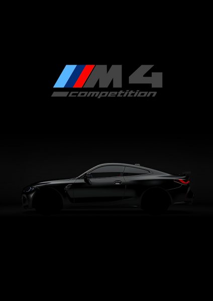 M4 Competition Car Araba Posteri – Duvar Tablosu duvarda gerçek ölçek