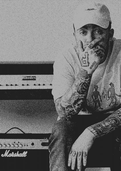 Mac Miller Müzik Posteri – Duvar Tablosu duvarda gerçek ölçek
