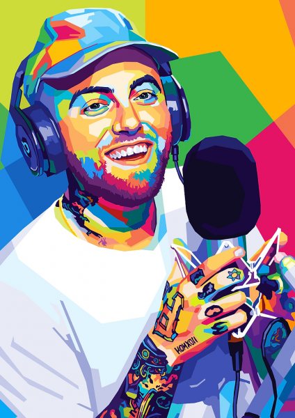 Mac Miller Wpap Pop Art Müzik Posteri – Duvar Tablosu duvarda gerçek ölçek