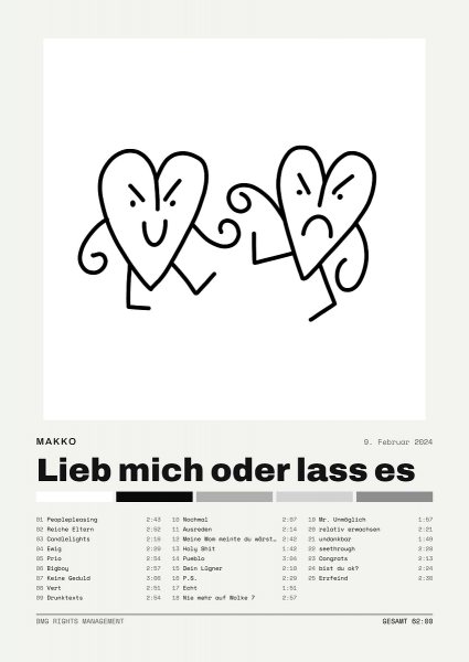 Makko Lieb mich oder lass es Müzik Posteri – Duvar Tablosu poster görseli