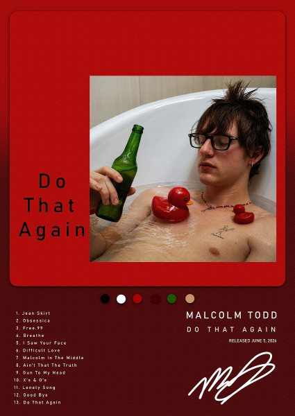 Malcolm Todd Do That Again Album Cover Müzik Posteri – Duvar Tablosu poster görseli