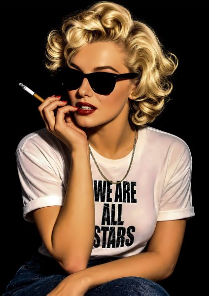 Marilyn Monroe Style Pop Art Portrait Film Posteri – Duvar Tablosu