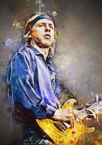 Mark Knopflers Müzik Posteri – Duvar Tablosu duvarda gerçek ölçek