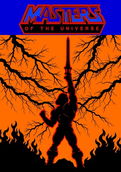 Masters of the Universe He-Man Silhouette Film Posteri – Duvar Tablosu duvarda gerçek ölçek