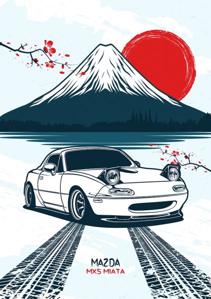 Mazda MX5 Miata Araba Posteri – Duvar Tablosu poster görseli